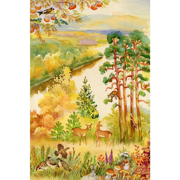 Autumn Landscape With Deer Unframed Paper Poster-Paper Posters Unframed-POS_UN-IC 5002477 IC 5002477, American, Animals, Automobiles, Landscapes, Nature, Plain, Rural, Scenic, Seasons, Space, Sports, Transportation, Travel, Vehicles, Wildlife, autumn, landscape, with, deer, unframed, paper, wall, poster, alert, animal, antlers, archery, attention, beauty, brown, buck, color, copy, field, gear, golden, grass, great, hoofed, horns, hunting, lighting, looking, majestic, male, meadow, morning, mother, mule, one