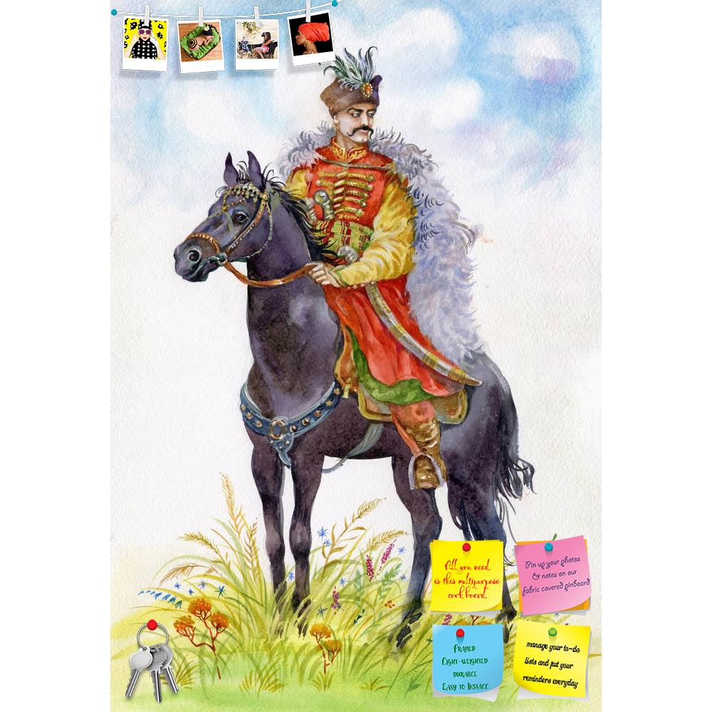 ArtzFolio Ukrainian Cossack On A Black Horse Printed Bulletin Board Notice Pin Board Soft Board | Frameless-Bulletin Boards Frameless-AZSAO20540254BLB_FL_L-Image Code 5002479 Vishnu Image Folio Pvt Ltd, IC 5002479, ArtzFolio, Bulletin Boards Frameless, Animals, Traditional, Fine Art Reprint, ukrainian, cossack, on, a, black, horse, printed, bulletin, board, notice, pin, soft, frameless, pin up board, push pin board, extra large cork board, big pin board, notice board, small bulletin board, cork board, wall 