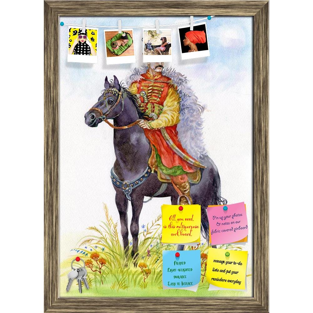 ArtzFolio Ukrainian Cossack On A Black Horse Printed Bulletin Board Notice Pin Board Soft Board | Framed-Bulletin Boards Framed-AZSAO20540254BLB_FR_L-Image Code 5002479 Vishnu Image Folio Pvt Ltd, IC 5002479, ArtzFolio, Bulletin Boards Framed, Animals, Traditional, Fine Art Reprint, ukrainian, cossack, on, a, black, horse, printed, bulletin, board, notice, pin, soft, framed, pin up board, push pin board, extra large cork board, big pin board, notice board, small bulletin board, cork board, wall notice board