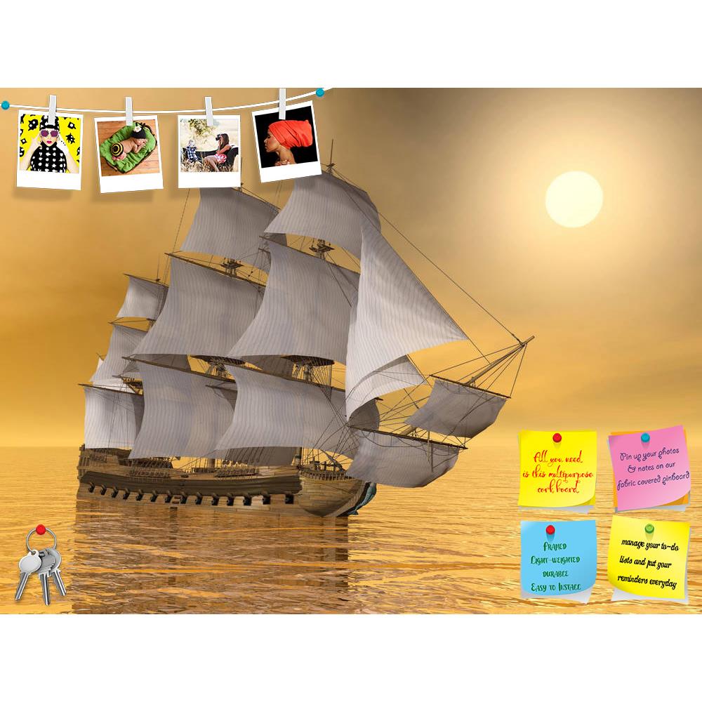 ArtzFolio Old Merchant Ship Floating On Quiet Water Sunset Printed Bulletin Board Notice Pin Board Soft Board | Frameless-Bulletin Boards Frameless-AZSAO20612181BLB_FL_L-Image Code 5002502 Vishnu Image Folio Pvt Ltd, IC 5002502, ArtzFolio, Bulletin Boards Frameless, Landscapes, Digital Art, old, merchant, ship, floating, on, quiet, water, sunset, printed, bulletin, board, notice, pin, soft, frameless, beautiful, pin up board, push pin board, extra large cork board, big pin board, notice board, small bulleti