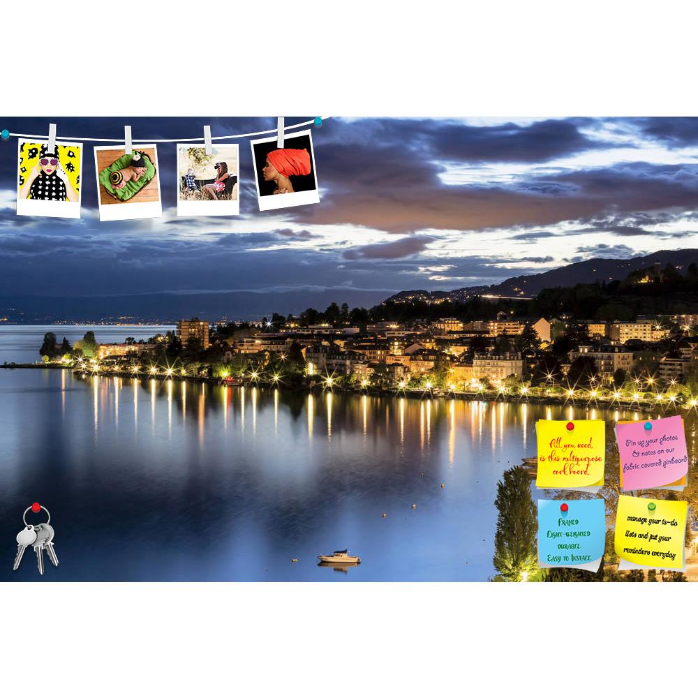 ArtzFolio Buildings In Montreux By Night Printed Bulletin Board Notice Pin Board Soft Board | Frameless-Bulletin Boards Frameless-AZSAO20708829BLB_FL_L-Image Code 5002509 Vishnu Image Folio Pvt Ltd, IC 5002509, ArtzFolio, Bulletin Boards Frameless, Landscapes, Places, Photography, buildings, in, montreux, by, night, printed, bulletin, board, notice, pin, soft, frameless, view, onto, surrounding, scene, lake, geneva, lac, leman, sky, cloud, clouds, switzerland, swiss, riviera, aerial, europe, city, town, vac