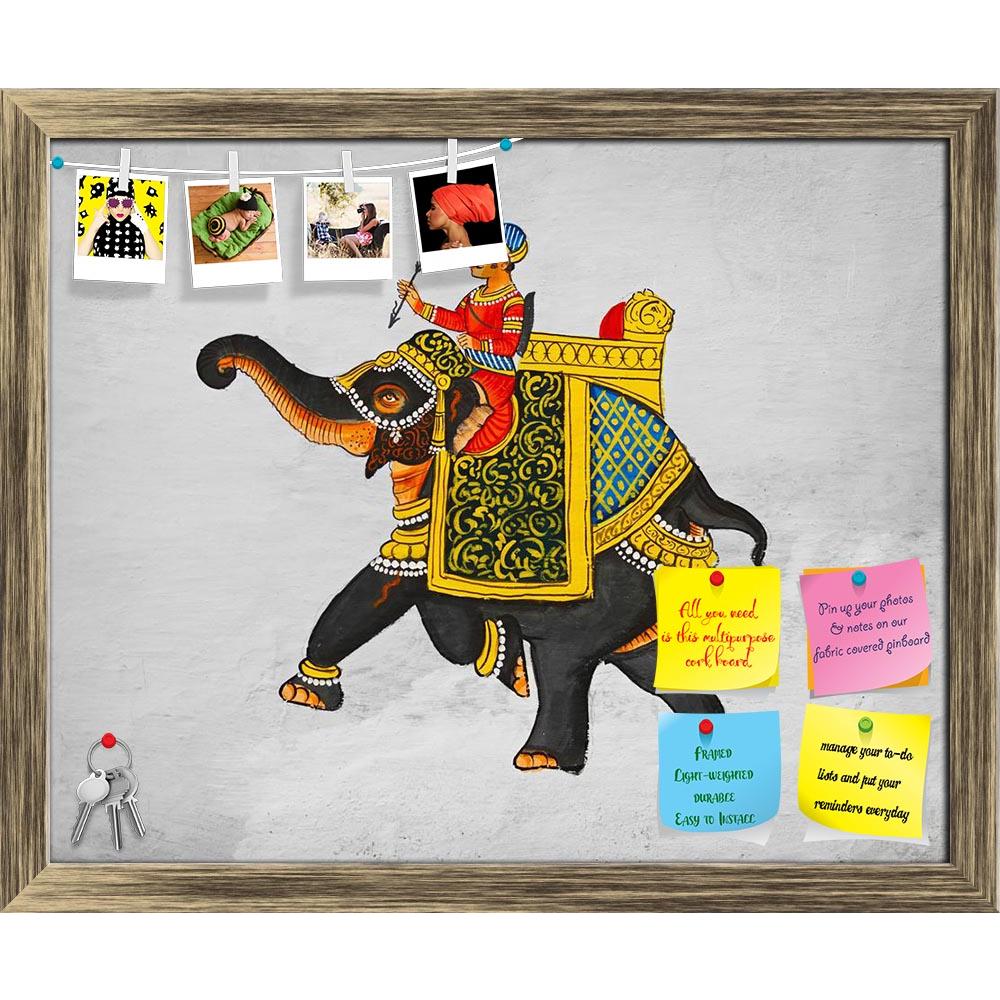 ArtzFolio Maharaja Riding On An Elephant India Udaipur Printed Bulletin Board Notice Pin Board Soft Board | Framed-Bulletin Boards Framed-AZSAO20727316BLB_FR_L-Image Code 5002514 Vishnu Image Folio Pvt Ltd, IC 5002514, ArtzFolio, Bulletin Boards Framed, Animals, Traditional, Vintage, Fine Art Reprint, maharaja, riding, on, an, elephant, india, udaipur, printed, bulletin, board, notice, pin, soft, framed, sample, mural, image, pin up board, push pin board, extra large cork board, big pin board, notice board,