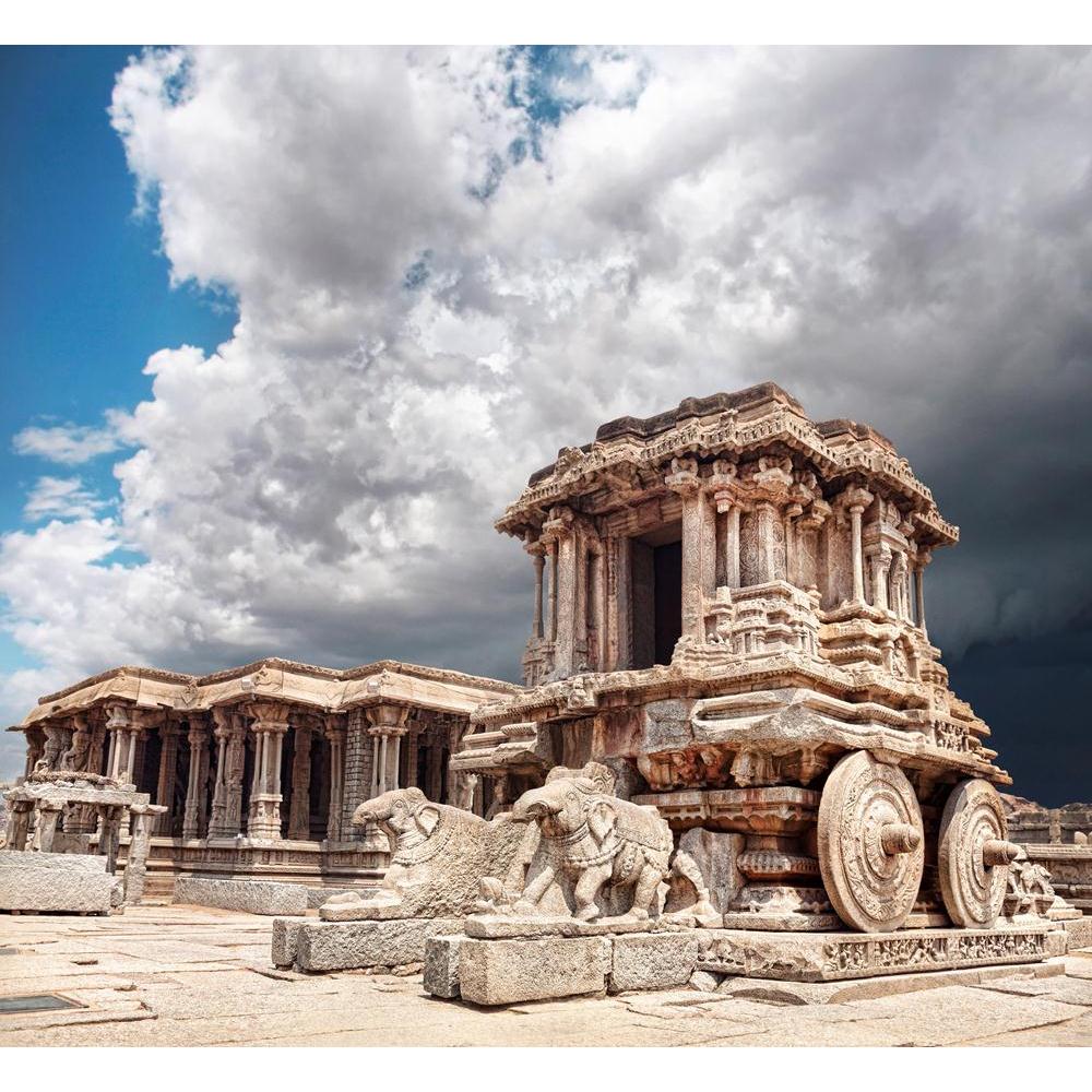 Pitaara Box Stone Chariot In Vittala Temple Hampi Karnataka Canvas Painting Synthetic Frame-Paintings MDF Framing-PBART20841757AFF_FR_L-Image Code 5002523 Vishnu Image Folio Pvt Ltd, IC 5002523, Pitaara Box, Paintings MDF Framing, Places, Religious, Photography, stone, chariot, in, vittala, temple, hampi, karnataka, canvas, painting, synthetic, frame, courtyard, blue, overcast, sky, india, framed canvas print, wall painting for living room with frame, canvas painting for living room, artzfolio, poster, fram