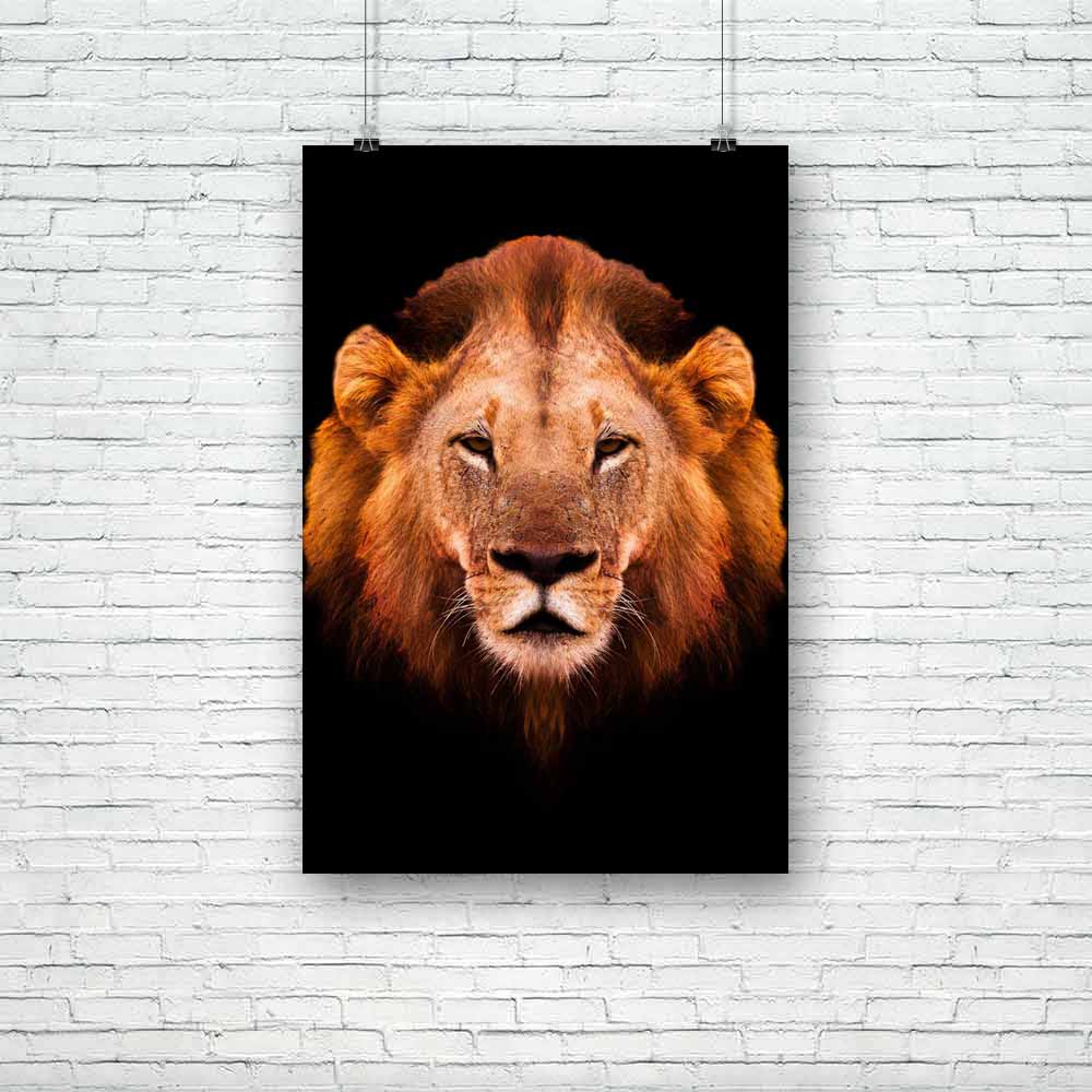African Male Lion Unframed Paper Poster - Paper Posters Unframed - ArtzFolio.com