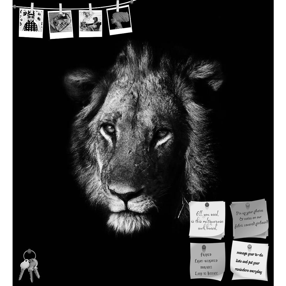 ArtzFolio Portrait Of A Lion Printed Bulletin Board Notice Pin Board Soft Board | Frameless-Bulletin Boards Frameless-AZSAO20857828BLB_FL_L-Image Code 5002528 Vishnu Image Folio Pvt Ltd, IC 5002528, ArtzFolio, Bulletin Boards Frameless, Animals, Photography, portrait, of, a, lion, printed, bulletin, board, notice, pin, soft, frameless, black, white, male, pin up board, push pin board, extra large cork board, big pin board, notice board, small bulletin board, cork board, wall notice board, giant cork board, 