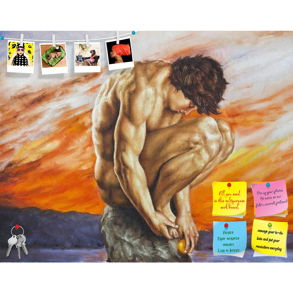 ArtzFolio Artwork Of A Boy Who Crouches Printed Bulletin Board Notice Pin Board Soft Board | Frameless-Bulletin Boards Frameless-AZSAO20903861BLB_FL_L-Image Code 5002534 Vishnu Image Folio Pvt Ltd, IC 5002534, ArtzFolio, Bulletin Boards Frameless, Adult, Figurative, Fine Art Reprint, artwork, of, a, boy, who, crouches, printed, bulletin, board, notice, pin, soft, frameless, oil, painting, pin up board, push pin board, extra large cork board, big pin board, notice board, small bulletin board, cork board, wal