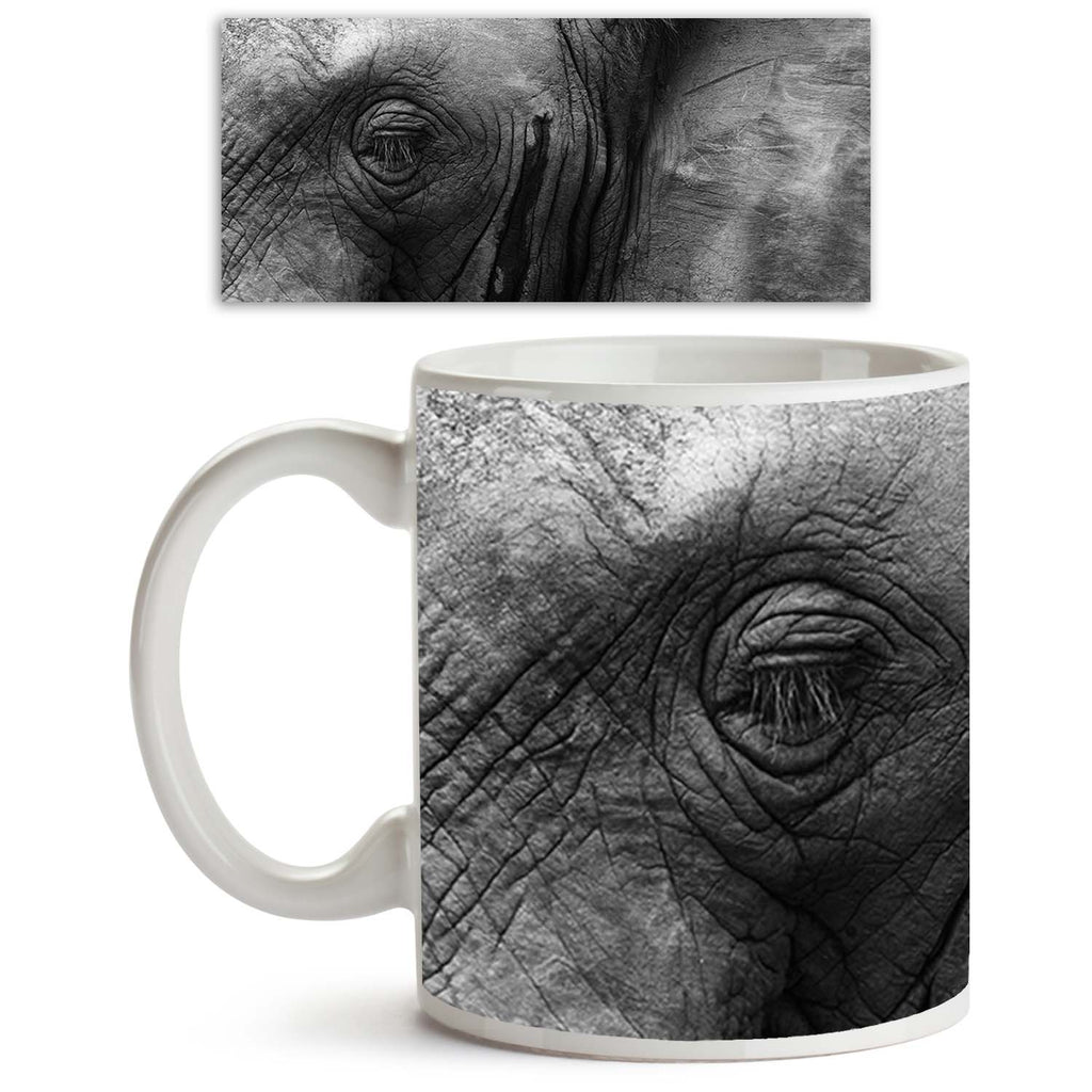African Elephant Eye & Ear Ceramic Coffee Tea Mug Inside White-Coffee Mugs-MUG-IC 5002548 IC 5002548, African, Animals, Black, Black and White, Individuals, Nature, Portraits, Scenic, Wildlife, elephant, eye, ear, ceramic, coffee, tea, mug, inside, white, aged, animal, big, brown, close, closeup, danger, detail, endangered, face, feed, female, head, hide, jungle, large, look, old, one, portrait, powerful, skin, skinned, slow, species, strong, texture, thick, threatened, tough, trunk, tusk, up, wild, wise, w