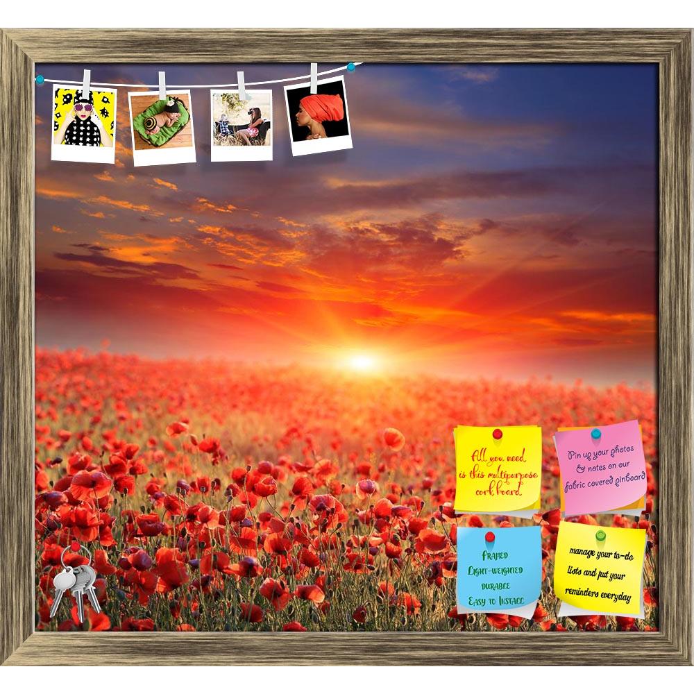 ArtzFolio Sunset Over Poppy Field Printed Bulletin Board Notice Pin Board Soft Board | Framed-Bulletin Boards Framed-AZSAO21036594BLB_FR_L-Image Code 5002559 Vishnu Image Folio Pvt Ltd, IC 5002559, ArtzFolio, Bulletin Boards Framed, Floral, Landscapes, Photography, sunset, over, poppy, field, printed, bulletin, board, notice, pin, soft, framed, nice, agriculture, background, beauty, blossom, blue, cloud, colorful, countryside, dawn, dream, dusk, evening, flower, grass, green, horizon, land, landscape, light