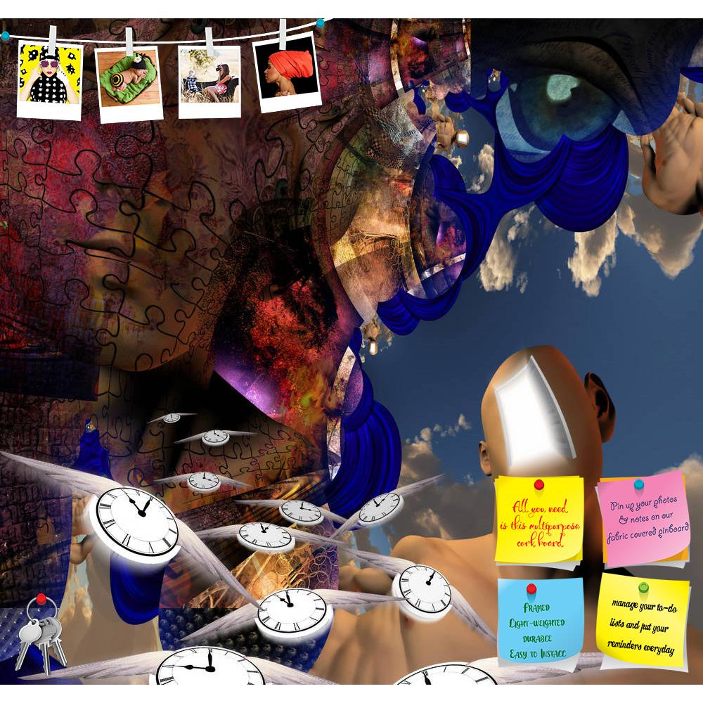 ArtzFolio Human, Time & Mind Elements Printed Bulletin Board Notice Pin Board Soft Board | Frameless-Bulletin Boards Frameless-AZSAO21047232BLB_FL_L-Image Code 5002561 Vishnu Image Folio Pvt Ltd, IC 5002561, ArtzFolio, Bulletin Boards Frameless, Abstract, Surrealism, Digital Art, human, time, mind, elements, printed, bulletin, board, notice, pin, soft, frameless, pin up board, push pin board, extra large cork board, big pin board, notice board, small bulletin board, cork board, wall notice board, giant cork