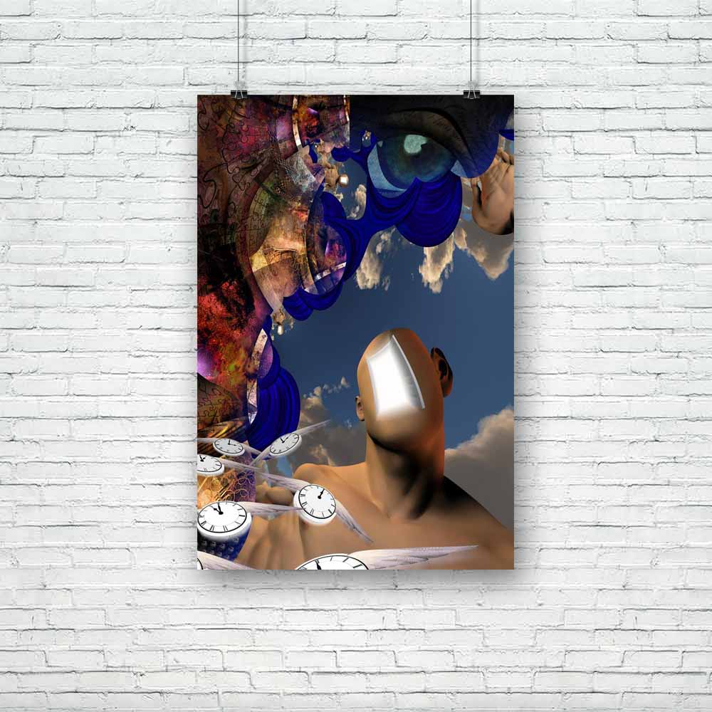 Human, Time & Mind Elements Unframed Paper Poster-Paper Posters Unframed-POS_UN-IC 5002561 IC 5002561, Abstract Expressionism, Abstracts, Art and Paintings, Astronomy, Conceptual, Cosmology, Figurative, Nature, Realism, Religion, Religious, Scenic, Semi Abstract, Space, Spiritual, Stars, Surrealism, human, time, mind, elements, unframed, paper, poster, abstract, allegory, art, artistic, believe, clock, cloud, concentrate, concentration, concept, conscious, dada, dali, door, doorway, dream, dreamscape, end, 