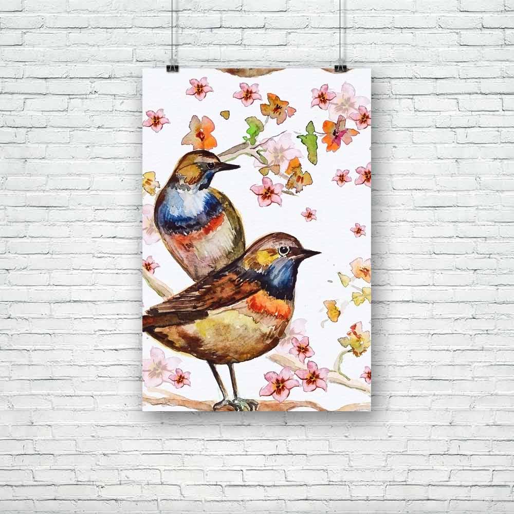 Birds D2 Unframed Paper Poster-Paper Posters Unframed-POS_UN-IC 5002574 IC 5002574, Abstract Expressionism, Abstracts, Ancient, Art and Paintings, Birds, Botanical, Chinese, Decorative, Drawing, Fashion, Floral, Flowers, Historical, Illustrations, Love, Medieval, Nature, Paintings, Patterns, Retro, Romance, Scenic, Semi Abstract, Signs, Signs and Symbols, Vintage, Watercolour, d2, unframed, paper, poster, abstract, art, background, beautiful, beauty, bird, blossom, branch, colorful, couple, decor, decoratio