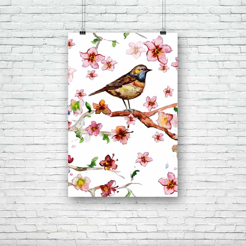 Flowers D2 Unframed Paper Poster-Paper Posters Unframed-POS_UN-IC 5002575 IC 5002575, Abstract Expressionism, Abstracts, Ancient, Art and Paintings, Birds, Botanical, Chinese, Decorative, Drawing, Floral, Flowers, Historical, Illustrations, Japanese, Medieval, Nature, Paintings, Patterns, Retro, Scenic, Seasons, Semi Abstract, Signs, Signs and Symbols, Vintage, Watercolour, d2, unframed, paper, poster, abstract, art, background, beautiful, beauty, bird, bloom, blossom, branch, cherry, decor, decoration, des