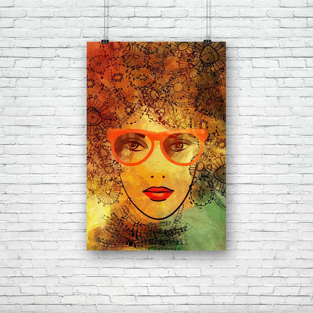 Girl Portrait D10 Unframed Paper Poster-Paper Posters Unframed-POS_UN-IC 5002595 IC 5002595, Ancient, Art and Paintings, Calligraphy, Digital, Digital Art, Drawing, Fashion, Graphic, Historical, Individuals, Medieval, Paintings, People, Portraits, Retro, Seasons, Sketches, Vintage, Watercolour, girl, portrait, d10, unframed, paper, poster, art, artwork, autumn, background, beautiful, beauty, card, contour, curly, hair, dreams, eye, eyeglasses, face, female, fine, glamour, glasses, grunge, haircut, hairstyle