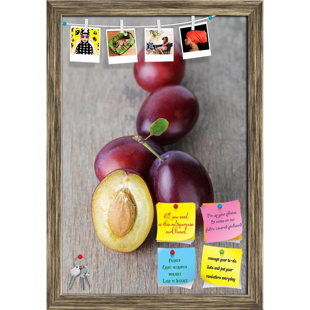 ArtzFolio Photo of Ripe Plums With Leaves Printed Bulletin Board Notice Pin Board Soft Board | Framed-Bulletin Boards Framed-AZSAO21226262BLB_FR_L-Image Code 5002619 Vishnu Image Folio Pvt Ltd, IC 5002619, ArtzFolio, Bulletin Boards Framed, Food & Beverage, Photography, photo, of, ripe, plums, with, leaves, printed, bulletin, board, notice, pin, soft, framed, three, old, wooden, table, pin up board, push pin board, extra large cork board, big pin board, notice board, small bulletin board, cork board, wall n
