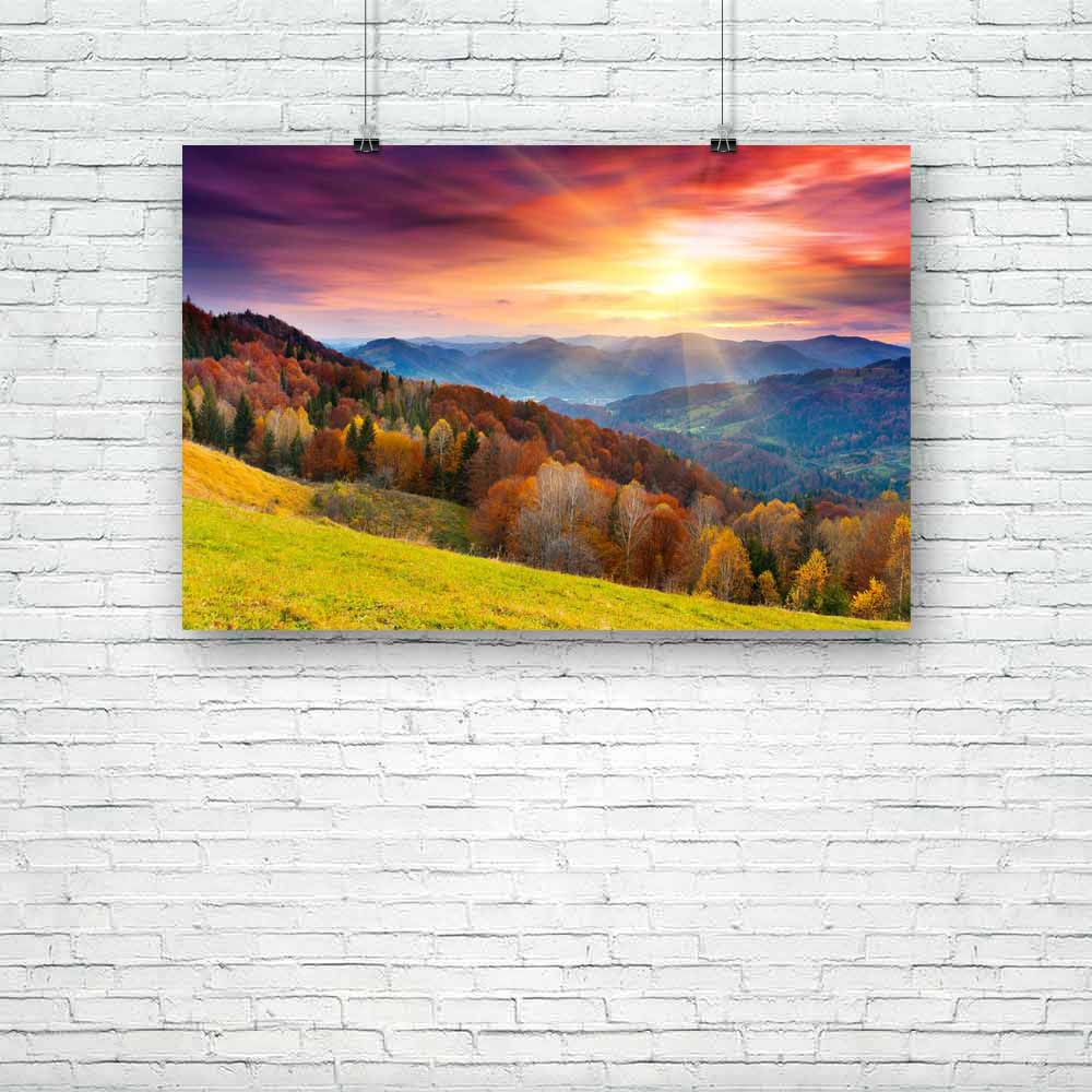 Autumn Landscape D3 Unframed Paper Poster-Paper Posters Unframed-POS_UN-IC 5002628 IC 5002628, Botanical, Floral, Flowers, God Ram, Hinduism, Landscapes, Mountains, Nature, Panorama, Rural, Scenic, Seasons, Sunrises, Sunsets, Wooden, autumn, landscape, d3, unframed, paper, poster, sunrise, mountain, fall, scenery, beautiful, sunset, dawn, garden, background, alps, forest, foliage, paisaje, view, beauty, bright, cloud, color, colorful, countryside, environment, evening, flora, fresh, golden, idyllic, leaf, l