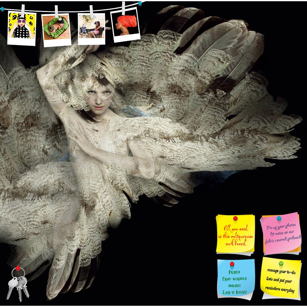 ArtzFolio Portrait Of A Girl With Plumage D3 Printed Bulletin Board Notice Pin Board Soft Board | Frameless-Bulletin Boards Frameless-AZSAO21421073BLB_FL_L-Image Code 5002655 Vishnu Image Folio Pvt Ltd, IC 5002655, ArtzFolio, Bulletin Boards Frameless, Fantasy, Photography, portrait, of, a, girl, with, plumage, d3, printed, bulletin, board, notice, pin, soft, frameless, beautiful, artistic, black, background, pin up board, push pin board, extra large cork board, big pin board, notice board, small bulletin b