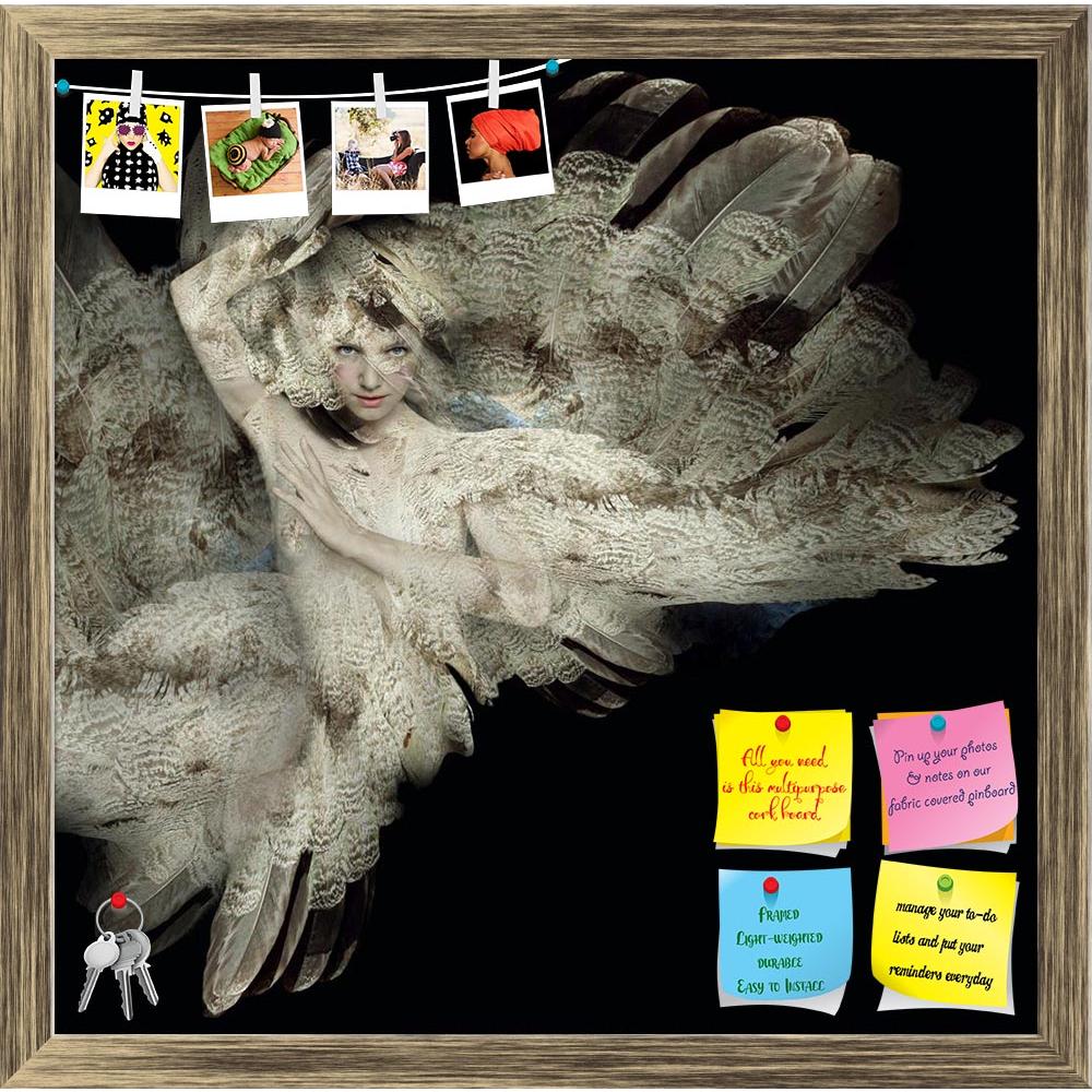 ArtzFolio Portrait Of A Girl With Plumage D3 Printed Bulletin Board Notice Pin Board Soft Board | Framed-Bulletin Boards Framed-AZSAO21421073BLB_FR_L-Image Code 5002655 Vishnu Image Folio Pvt Ltd, IC 5002655, ArtzFolio, Bulletin Boards Framed, Fantasy, Photography, portrait, of, a, girl, with, plumage, d3, printed, bulletin, board, notice, pin, soft, framed, beautiful, artistic, black, background, pin up board, push pin board, extra large cork board, big pin board, notice board, small bulletin board, cork b