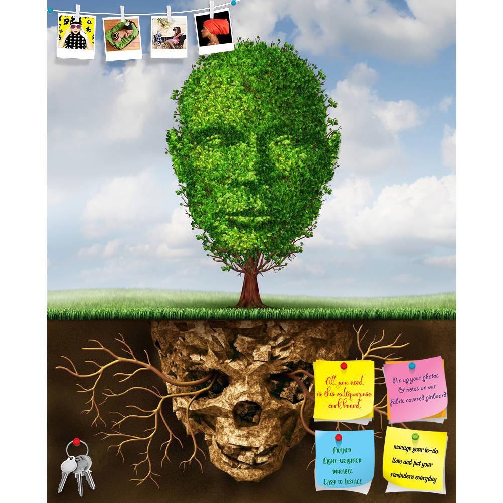 ArtzFolio Rebirth & Renewal Lifestyle Concept Printed Bulletin Board Notice Pin Board Soft Board | Frameless-Bulletin Boards Frameless-AZSAO21492117BLB_FL_L-Image Code 5002662 Vishnu Image Folio Pvt Ltd, IC 5002662, ArtzFolio, Bulletin Boards Frameless, Abstract, Surrealism, Digital Art, rebirth, renewal, lifestyle, concept, printed, bulletin, board, notice, pin, soft, frameless, symbol, second, chances, personal, growth, revival, crisis, tree, shaped, human, head, growing, out, toxic, soil, death, skull, p
