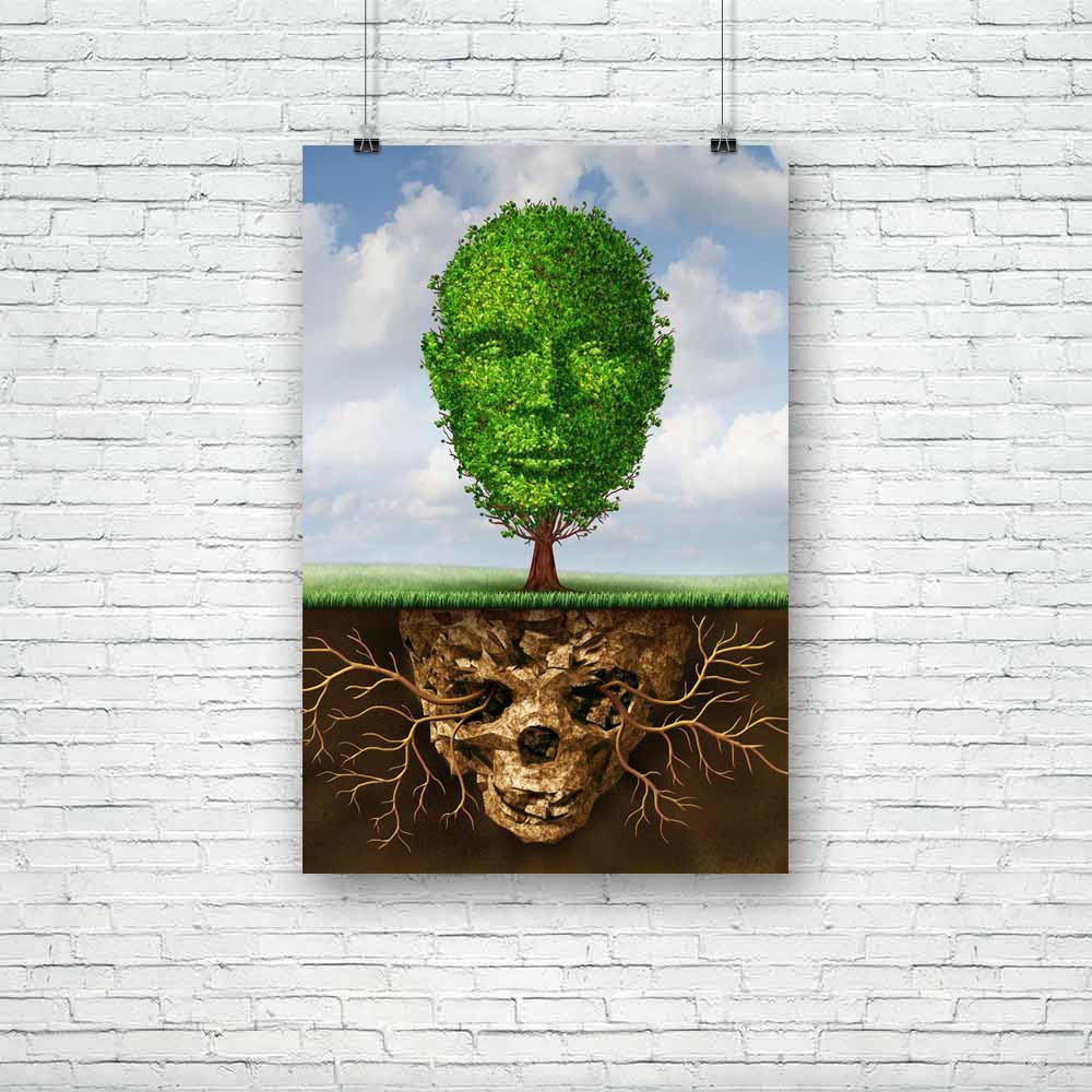 Rebirth & Renewal Lifestyle Concept Unframed Paper Poster-Paper Posters Unframed-POS_UN-IC 5002662 IC 5002662, Ancient, Health, Historical, Medieval, Signs and Symbols, Symbols, Vintage, rebirth, renewal, lifestyle, concept, unframed, paper, poster, skull, psychology, psychiatry, soil, mental, personal, growth, rehabilitation, addict, addiction, anatomy, aspirations, beginning, birth, born, concepts, creation, crisis, death, demons, earth, fertile, freedom, growing, head, history, hope, human, ideas, imagin