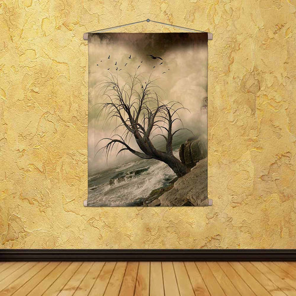ArtzFolio Lonely Tree In The Ocean With Rocks Fabric Painting Tapestry Scroll Art Hanging-Scroll Art-AZART21533891TAP_L-Image Code 5002668 Vishnu Image Folio Pvt Ltd, IC 5002668, ArtzFolio, Scroll Art, Landscapes, Digital Art, lonely, tree, in, the, ocean, with, rocks, canvas, fabric, painting, tapestry, scroll, art, hanging, tapestries, room tapestry, hanging tapestry, huge tapestry, amazonbasics, tapestry cloth, fabric wall hanging, unique tapestries, wall tapestry, small tapestry, tapestry wall decor, ch
