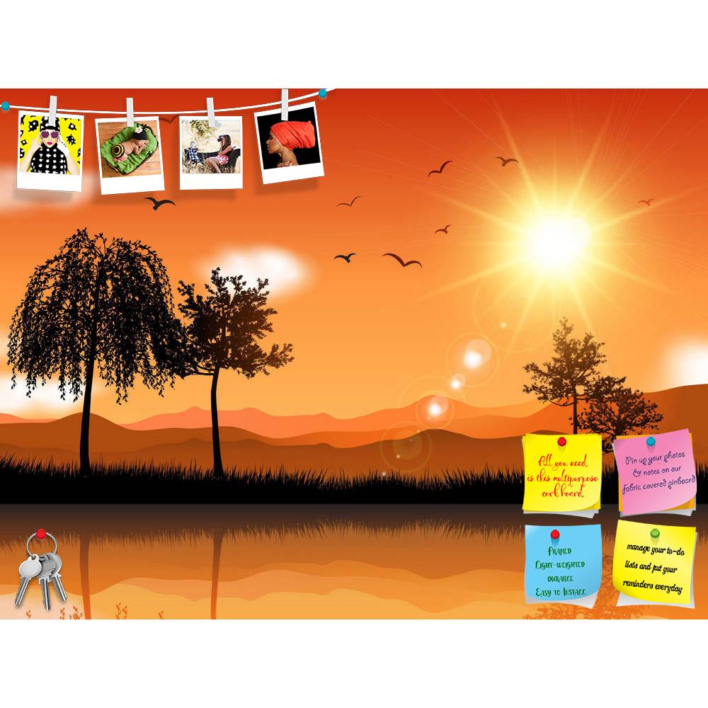 ArtzFolio Sunny Landscape Scene Printed Bulletin Board Notice Pin Board Soft Board | Frameless-Bulletin Boards Frameless-AZSAO21592757BLB_FL_L-Image Code 5002678 Vishnu Image Folio Pvt Ltd, IC 5002678, ArtzFolio, Bulletin Boards Frameless, Landscapes, Digital Art, sunny, landscape, scene, printed, bulletin, board, notice, pin, soft, frameless, background, nature, grass, flowers, weeds, meadow, field, sunset, sun, shine, illustration, eps10, eps, 10, tree, lake, bird, sky, clouds, birds, pin up board, push p