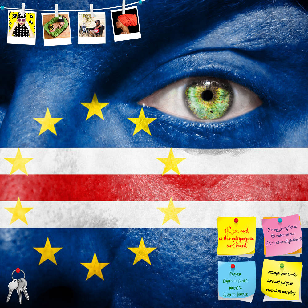 ArtzFolio Cape Verdean Flag Painted On A Face Printed Bulletin Board Notice Pin Board Soft Board | Frameless-Bulletin Boards Frameless-AZSAO21621712BLB_FL_L-Image Code 5002685 Vishnu Image Folio Pvt Ltd, IC 5002685, ArtzFolio, Bulletin Boards Frameless, Places, Portraits, Photography, cape, verdean, flag, painted, on, a, face, printed, bulletin, board, notice, pin, soft, frameless, man's, pin up board, push pin board, extra large cork board, big pin board, notice board, small bulletin board, cork board, wal