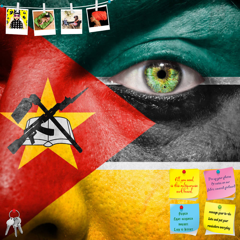 ArtzFolio Mozambique Flag Painted On A Face Printed Bulletin Board Notice Pin Board Soft Board | Frameless-Bulletin Boards Frameless-AZSAO21621721BLB_FL_L-Image Code 5002689 Vishnu Image Folio Pvt Ltd, IC 5002689, ArtzFolio, Bulletin Boards Frameless, Places, Portraits, Photography, mozambique, flag, painted, on, a, face, printed, bulletin, board, notice, pin, soft, frameless, man's, pin up board, push pin board, extra large cork board, big pin board, notice board, small bulletin board, cork board, wall not
