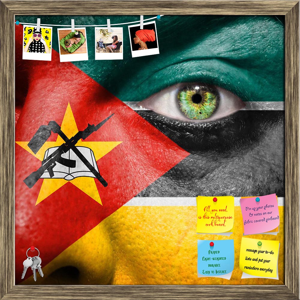 ArtzFolio Mozambique Flag Painted On A Face Printed Bulletin Board Notice Pin Board Soft Board | Framed-Bulletin Boards Framed-AZSAO21621721BLB_FR_L-Image Code 5002689 Vishnu Image Folio Pvt Ltd, IC 5002689, ArtzFolio, Bulletin Boards Framed, Places, Portraits, Photography, mozambique, flag, painted, on, a, face, printed, bulletin, board, notice, pin, soft, framed, man's, pin up board, push pin board, extra large cork board, big pin board, notice board, small bulletin board, cork board, wall notice board, g