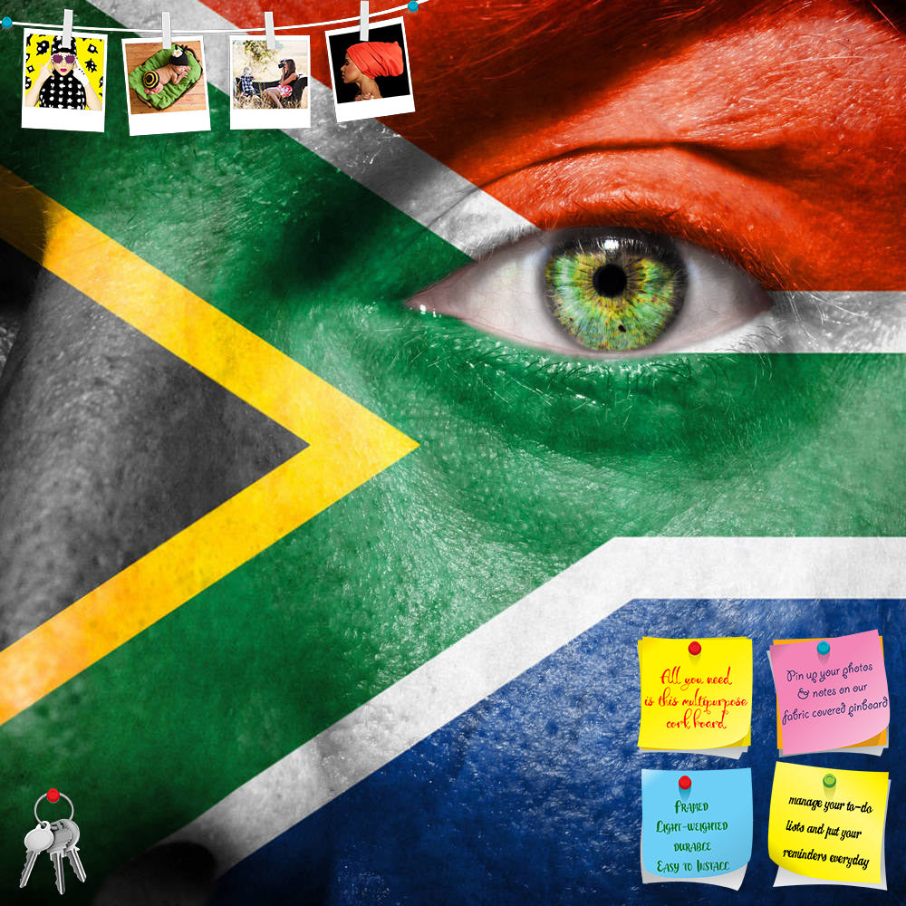 ArtzFolio South African Flag Painted On A Face Printed Bulletin Board Notice Pin Board Soft Board | Frameless-Bulletin Boards Frameless-AZSAO21621727BLB_FL_L-Image Code 5002691 Vishnu Image Folio Pvt Ltd, IC 5002691, ArtzFolio, Bulletin Boards Frameless, Places, Portraits, Photography, south, african, flag, painted, on, a, face, printed, bulletin, board, notice, pin, soft, frameless, man's, pin up board, push pin board, extra large cork board, big pin board, notice board, small bulletin board, cork board, w