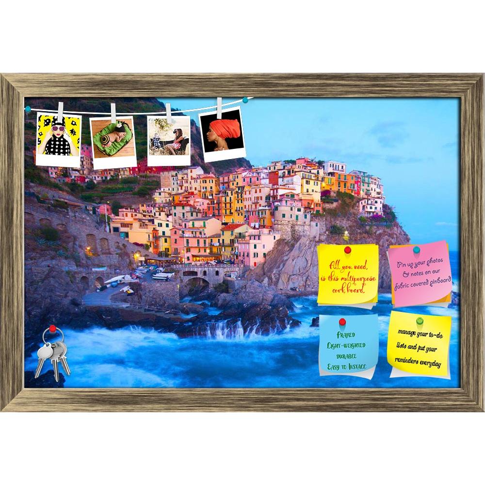 ArtzFolio Manarola Fisherman Village In A Wind Storm, Italy Printed Bulletin Board Notice Pin Board Soft Board | Framed-Bulletin Boards Framed-AZSAO21650084BLB_FR_L-Image Code 5002698 Vishnu Image Folio Pvt Ltd, IC 5002698, ArtzFolio, Bulletin Boards Framed, Places, Photography, manarola, fisherman, village, in, a, wind, storm, italy, printed, bulletin, board, notice, pin, soft, framed, dramatic, one, five, famous, villages, cinque, terre, nationa, park, suspended, between, sea, land, sheer, cliffs, upon, w