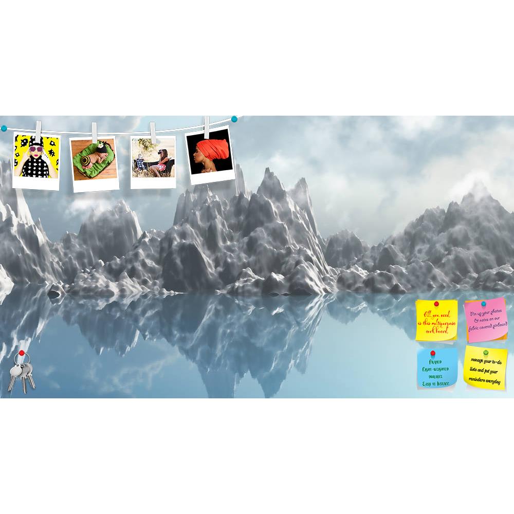 ArtzFolio Mountain Range Of Ice Printed Bulletin Board Notice Pin Board Soft Board | Frameless-Bulletin Boards Frameless-AZSAO21771838BLB_FL_L-Image Code 5002719 Vishnu Image Folio Pvt Ltd, IC 5002719, ArtzFolio, Bulletin Boards Frameless, Landscapes, Digital Art, mountain, range, of, ice, printed, bulletin, board, notice, pin, soft, frameless, 3d, render, clouds, sea, ocean, lake, water, icy, cold, landscape, illustration, background, pin up board, push pin board, extra large cork board, big pin board, not