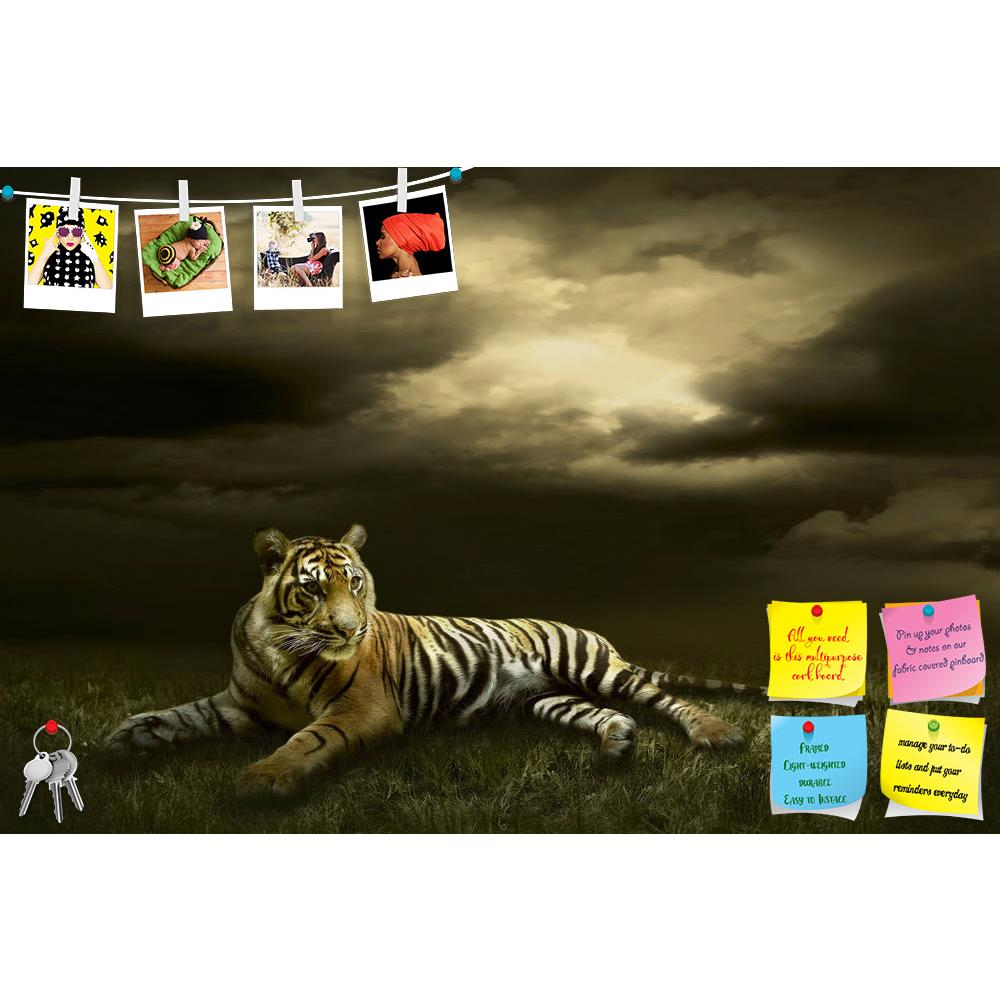 ArtzFolio Tiger Sitting Under Dramatic Sky With Clouds Printed Bulletin Board Notice Pin Board Soft Board | Frameless-Bulletin Boards Frameless-AZSAO21773000BLB_FL_L-Image Code 5002720 Vishnu Image Folio Pvt Ltd, IC 5002720, ArtzFolio, Bulletin Boards Frameless, Animals, Photography, tiger, sitting, under, dramatic, sky, with, clouds, printed, bulletin, board, notice, pin, soft, frameless, looking, pin up board, push pin board, extra large cork board, big pin board, notice board, small bulletin board, cork 