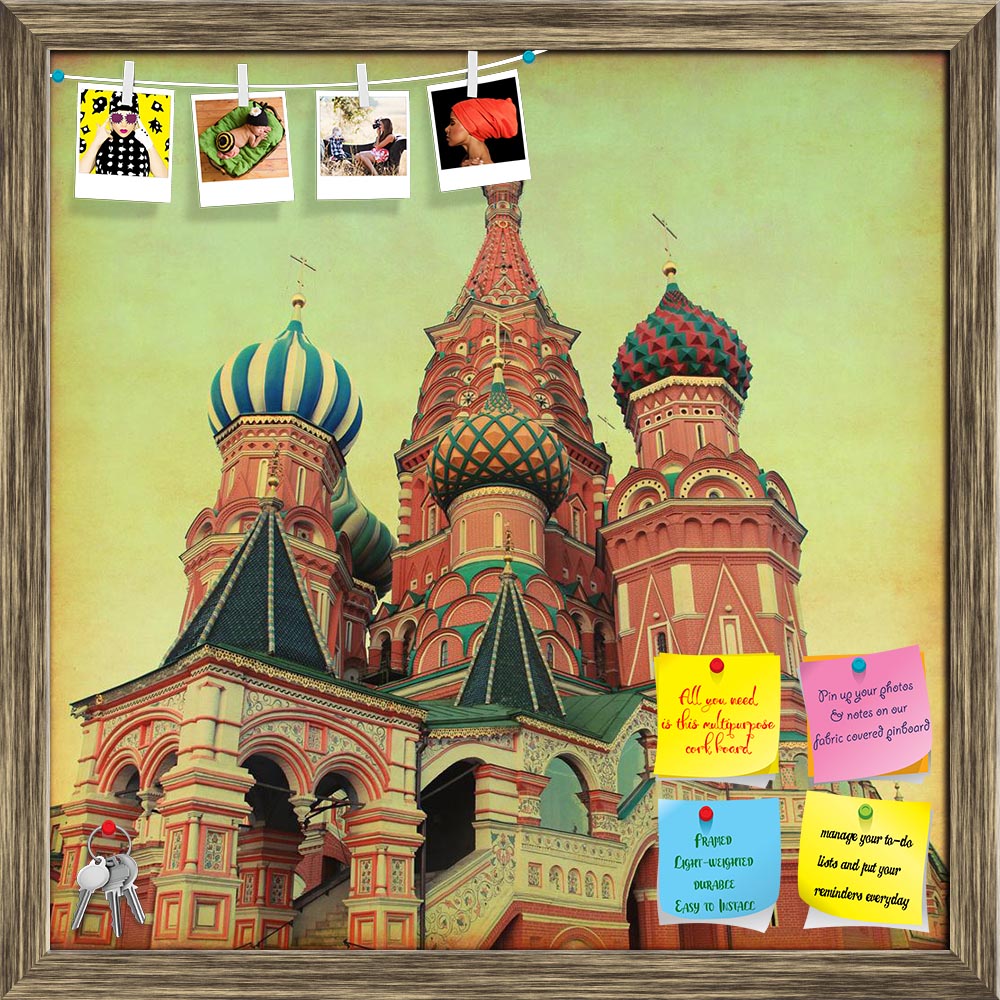 ArtzFolio Saint Basil Cathedral in Red Square, Moscow Russia Printed Bulletin Board Notice Pin Board Soft Board | Framed-Bulletin Boards Framed-AZSAO21911308BLB_FR_L-Image Code 5002735 Vishnu Image Folio Pvt Ltd, IC 5002735, ArtzFolio, Bulletin Boards Framed, Places, Vintage, Photography, saint, basil, cathedral, in, red, square, moscow, russia, printed, bulletin, board, notice, pin, soft, framed, basil's, cathedral,red, retro, grunge, style, tower, dirty, nobody, vibrant, national, kremlin, orthodox, day, 