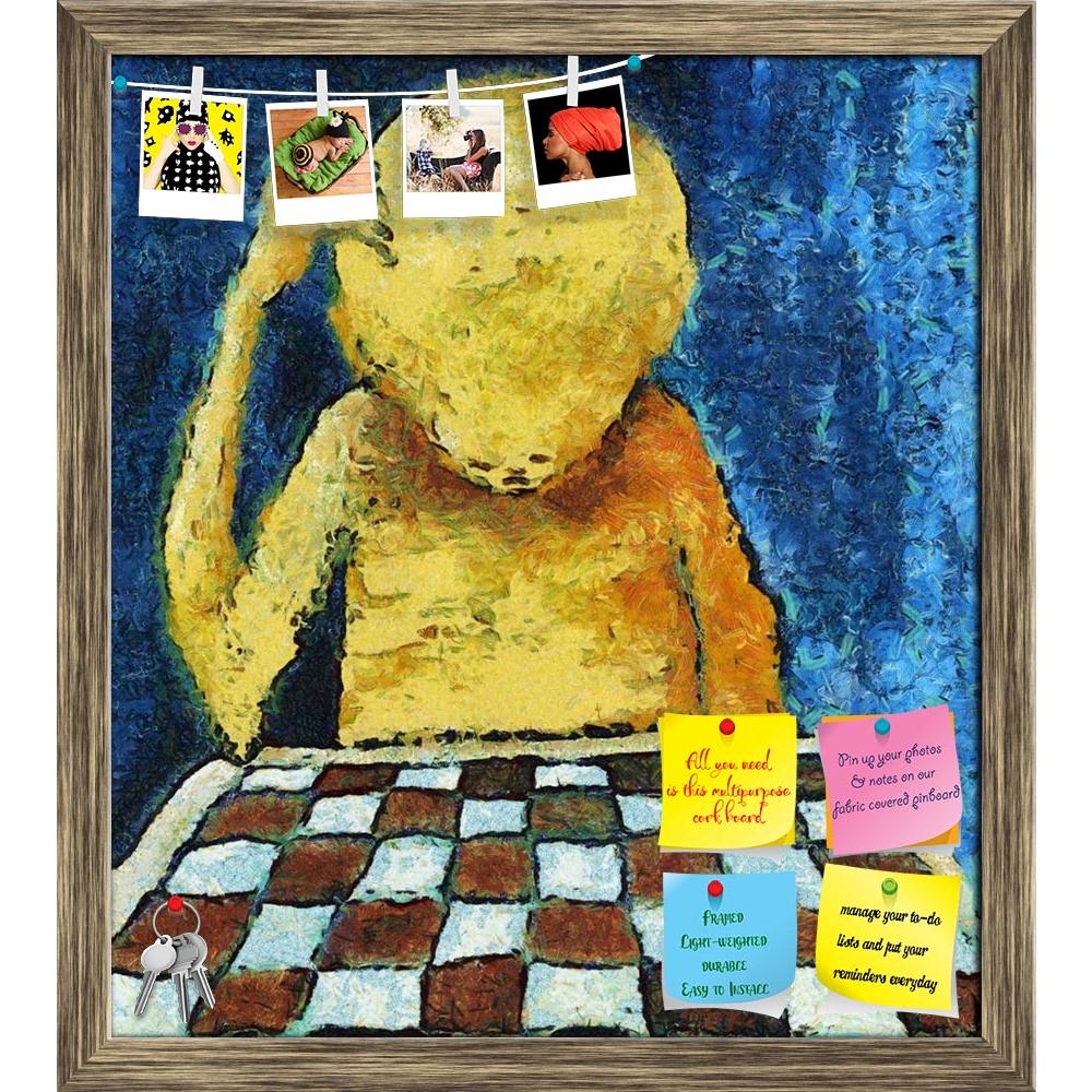ArtzFolio Lonesome Chess Player Printed Bulletin Board Notice Pin Board Soft Board | Framed-Bulletin Boards Framed-AZSAO21961813BLB_FR_L-Image Code 5002737 Vishnu Image Folio Pvt Ltd, IC 5002737, ArtzFolio, Bulletin Boards Framed, Surrealism, Fine Art Reprint, lonesome, chess, player, printed, bulletin, board, notice, pin, soft, framed, mixed, media, pin up board, push pin board, extra large cork board, big pin board, notice board, small bulletin board, cork board, wall notice board, giant cork board, bulle