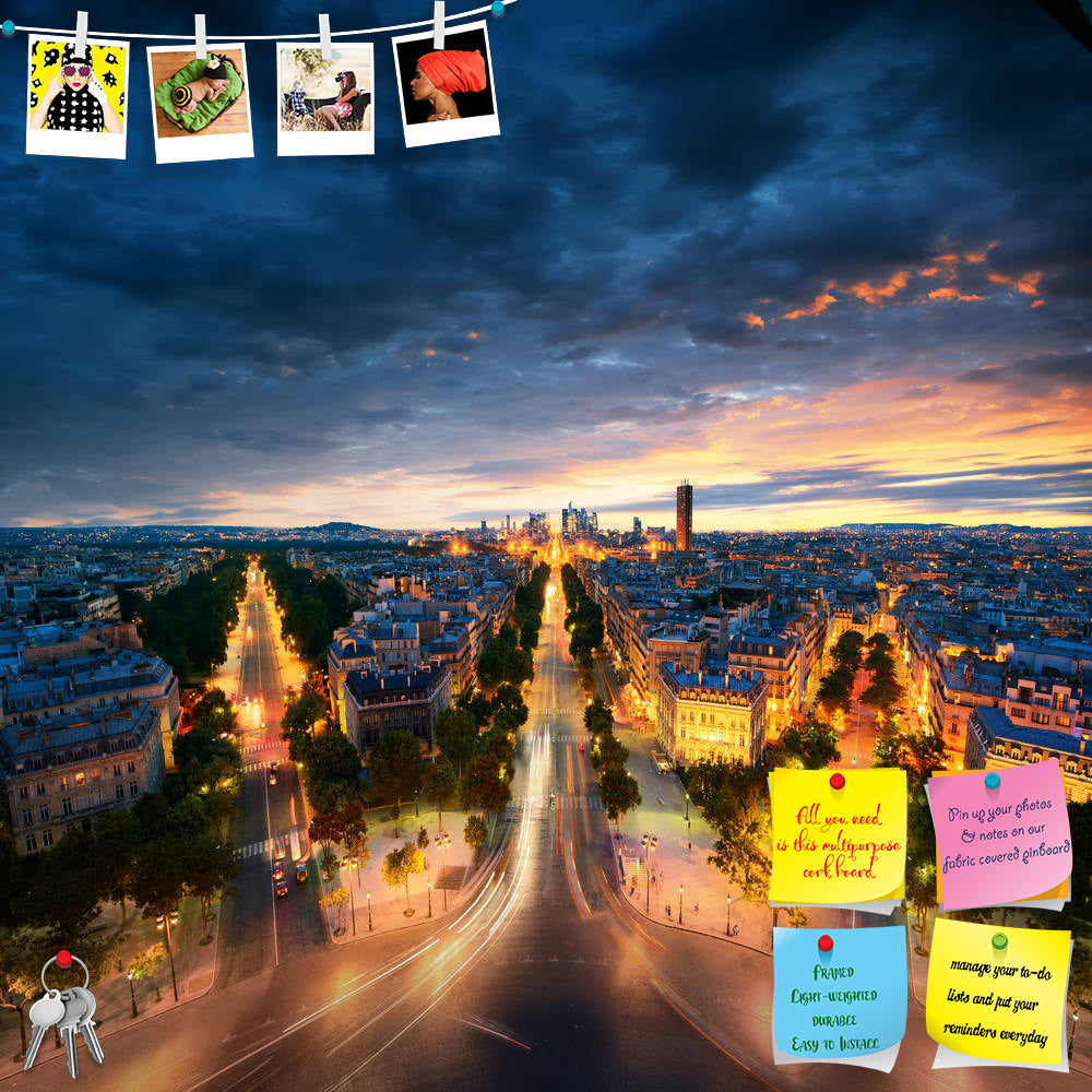 ArtzFolio Amazing View To Night Paris, France Printed Bulletin Board Notice Pin Board Soft Board | Frameless-Bulletin Boards Frameless-AZSAO21971289BLB_FL_L-Image Code 5002740 Vishnu Image Folio Pvt Ltd, IC 5002740, ArtzFolio, Bulletin Boards Frameless, Places, Photography, amazing, view, to, night, paris, france, printed, bulletin, board, notice, pin, soft, frameless, street, car, downtown, charles, triumph, green, foch, spring, travel, business, wide, european, arc, urban, traffic, panoramic, avenue, hori