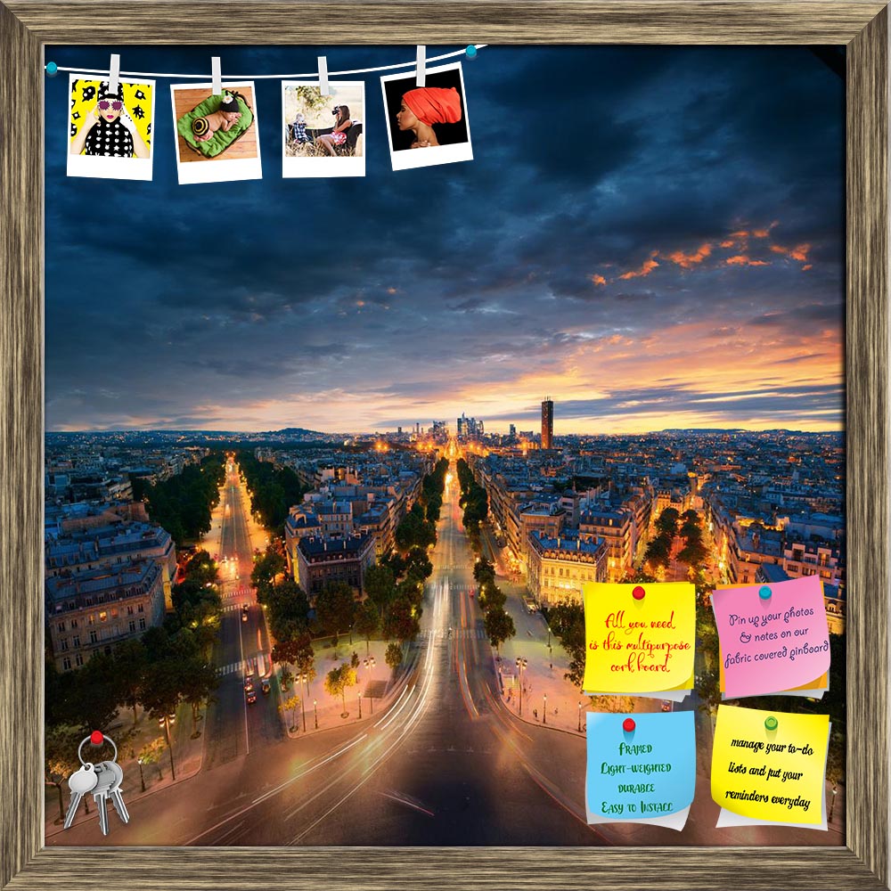 ArtzFolio Amazing View To Night Paris, France Printed Bulletin Board Notice Pin Board Soft Board | Framed-Bulletin Boards Framed-AZSAO21971289BLB_FR_L-Image Code 5002740 Vishnu Image Folio Pvt Ltd, IC 5002740, ArtzFolio, Bulletin Boards Framed, Places, Photography, amazing, view, to, night, paris, france, printed, bulletin, board, notice, pin, soft, framed, street, car, downtown, charles, triumph, green, foch, spring, travel, business, wide, european, arc, urban, traffic, panoramic, avenue, horizon, defense