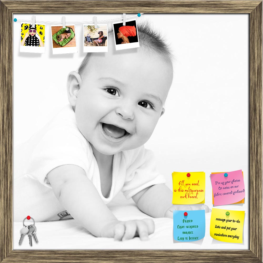 ArtzFolio Black & White Portrait Of Smiling Baby Printed Bulletin Board Notice Pin Board Soft Board | Framed-Bulletin Boards Framed-AZSAO22071826BLB_FR_L-Image Code 5002756 Vishnu Image Folio Pvt Ltd, IC 5002756, ArtzFolio, Bulletin Boards Framed, Kids, Photography, black, white, portrait, of, smiling, baby, printed, bulletin, board, notice, pin, soft, framed, beautiful, 6, months, background, pin up board, push pin board, extra large cork board, big pin board, notice board, small bulletin board, cork board