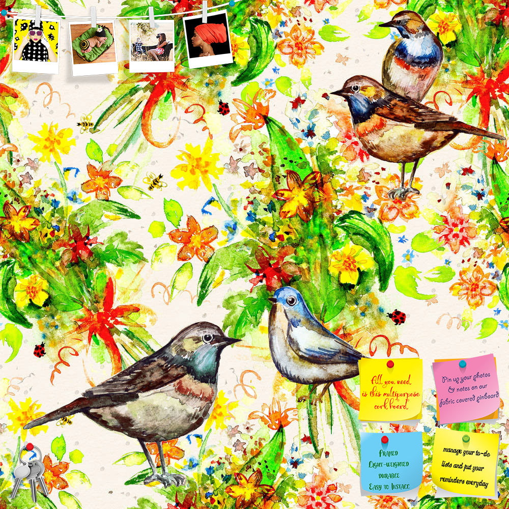 ArtzFolio Birds & Flowers D3 Printed Bulletin Board Notice Pin Board Soft Board | Frameless-Bulletin Boards Frameless-AZSAO22089185BLB_FL_L-Image Code 5002760 Vishnu Image Folio Pvt Ltd, IC 5002760, ArtzFolio, Bulletin Boards Frameless, Birds, Floral, Kids, Fine Art Reprint, flowers, d3, printed, bulletin, board, notice, pin, soft, frameless, seamless, texture, watercolor, pin up board, push pin board, extra large cork board, big pin board, notice board, small bulletin board, cork board, wall notice board, 