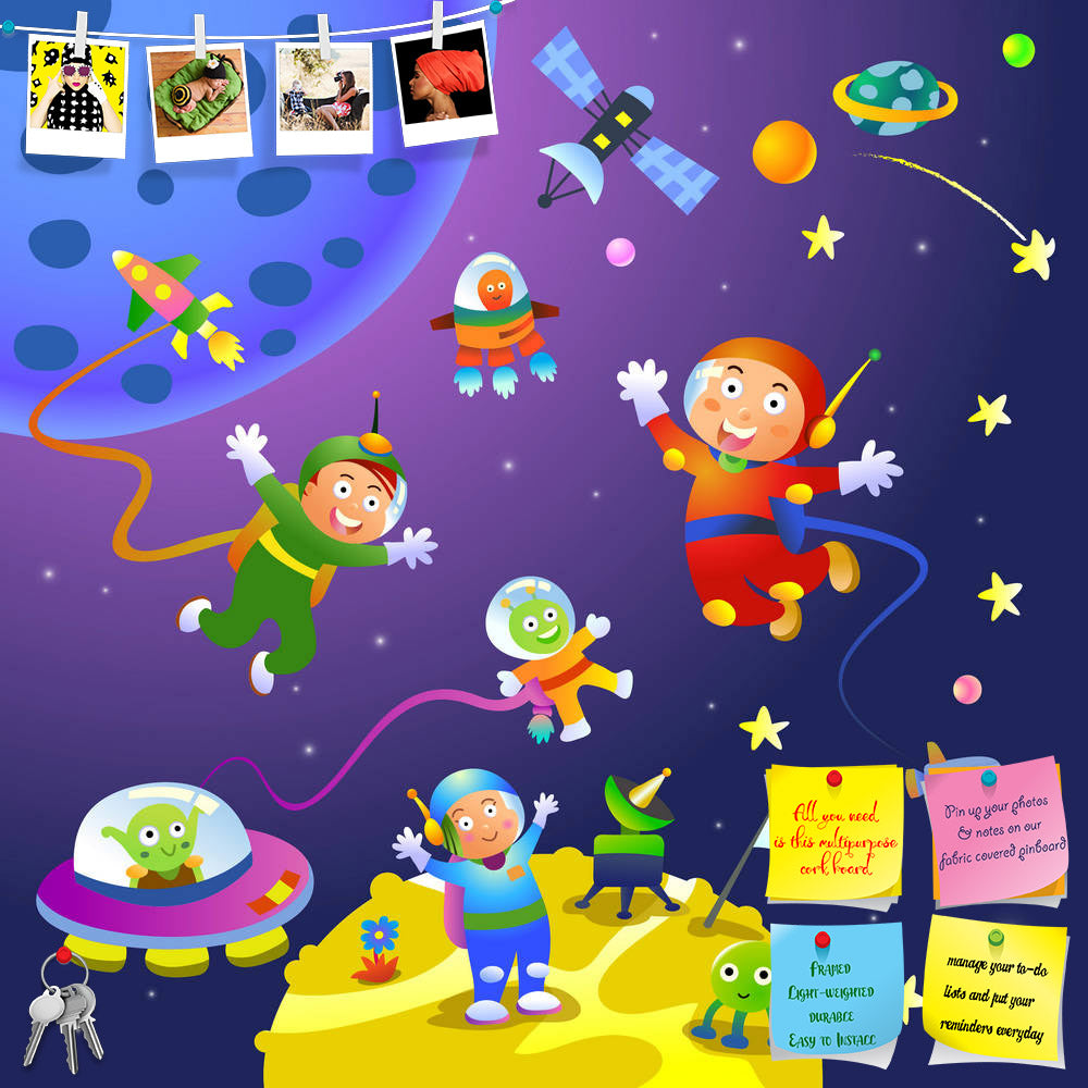 ArtzFolio Boy Girl Astronaut In Space Scenes Printed Bulletin Board Notice Pin Board Soft Board | Frameless-Bulletin Boards Frameless-AZSAO22115592BLB_FL_L-Image Code 5002764 Vishnu Image Folio Pvt Ltd, IC 5002764, ArtzFolio, Bulletin Boards Frameless, Fantasy, Kids, Digital Art, boy, girl, astronaut, in, space, scenes, printed, bulletin, board, notice, pin, soft, frameless, pin up board, push pin board, extra large cork board, big pin board, notice board, small bulletin board, cork board, wall notice board