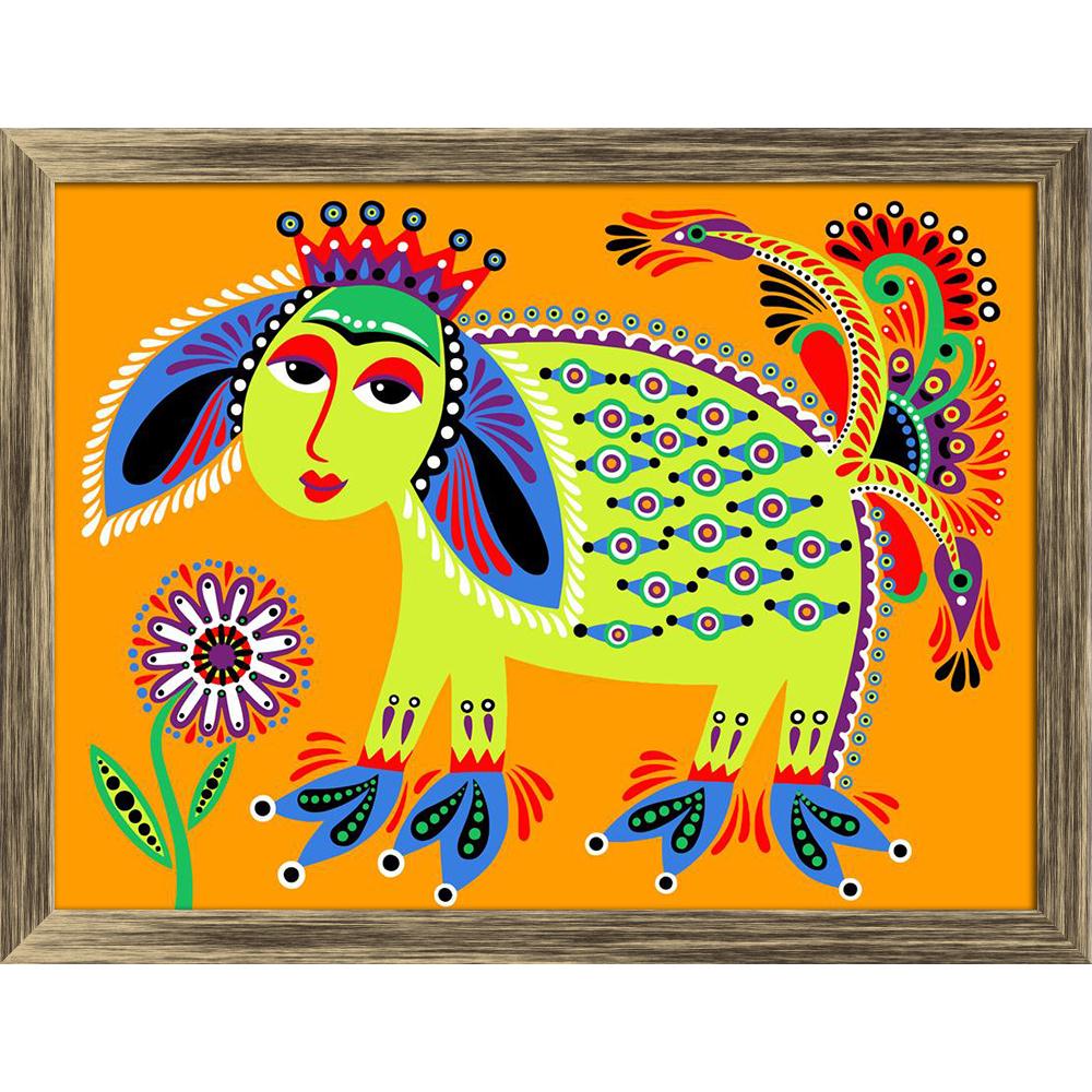 Pitaara Box Ukrainian Tribal Ethnic Artwork Unusual Animal Canvas Painting Synthetic Frame-Paintings Synthetic Framing-PBART22125392AFF_FW_L-Image Code 5002767 Vishnu Image Folio Pvt Ltd, IC 5002767, Pitaara Box, Paintings Synthetic Framing, Traditional, Fine Art Reprint, ukrainian, tribal, ethnic, artwork, unusual, animal, canvas, painting, synthetic, frame, folk, framed canvas print, wall painting for living room with frame, canvas painting for living room, artzfolio, poster, framed canvas painting, wall 