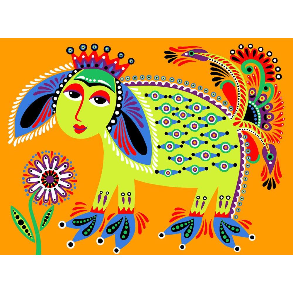 Pitaara Box Ukrainian Tribal Ethnic Artwork Unusual Animal Canvas Painting Synthetic Frame-Paintings MDF Framing-PBART22125392AFF_FR_L-Image Code 5002767 Vishnu Image Folio Pvt Ltd, IC 5002767, Pitaara Box, Paintings MDF Framing, Traditional, Fine Art Reprint, ukrainian, tribal, ethnic, artwork, unusual, animal, canvas, painting, synthetic, frame, folk, framed canvas print, wall painting for living room with frame, canvas painting for living room, artzfolio, poster, framed canvas painting, wall painting wit