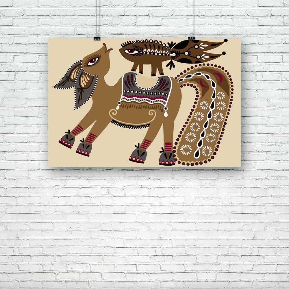 Ukrainian Tribal Ethnic Artwork Unusual Horse D2 Unframed Paper Poster-Paper Posters Unframed-POS_UN-IC 5002769 IC 5002769, Abstract Expressionism, Abstracts, Ancient, Animals, Animated Cartoons, Art and Paintings, Botanical, Caricature, Cartoons, Comics, Culture, Digital, Digital Art, Drawing, Ethnic, Floral, Flowers, Folk Art, Graphic, Hand Drawn, Historical, Illustrations, Medieval, Nature, Paintings, Patterns, Retro, Semi Abstract, Signs, Signs and Symbols, Traditional, Tribal, Vintage, World Culture, u