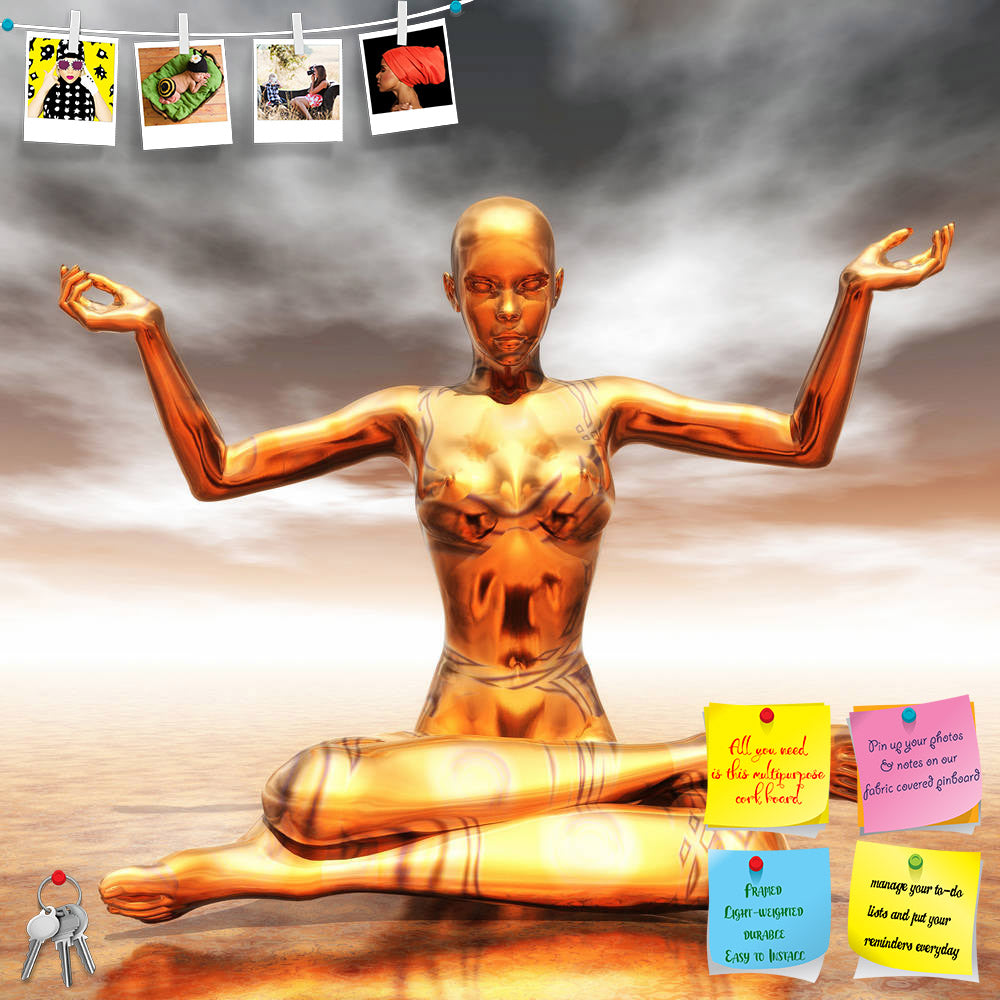 ArtzFolio Meditating Female Printed Bulletin Board Notice Pin Board Soft Board | Frameless-Bulletin Boards Frameless-AZSAO22256536BLB_FL_L-Image Code 5002783 Vishnu Image Folio Pvt Ltd, IC 5002783, ArtzFolio, Bulletin Boards Frameless, Fantasy, Figurative, Digital Art, meditating, female, printed, bulletin, board, notice, pin, soft, frameless, meditative, woman, girl, meditation, buddha, naked, unclothed, nude, mysterious, magical, mystical, mysticism, magic, surreal, twilight, beautiful, metallic, enlighte