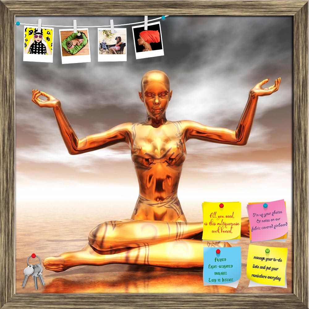 ArtzFolio Meditating Female Printed Bulletin Board Notice Pin Board Soft Board | Framed-Bulletin Boards Framed-AZSAO22256536BLB_FR_L-Image Code 5002783 Vishnu Image Folio Pvt Ltd, IC 5002783, ArtzFolio, Bulletin Boards Framed, Fantasy, Figurative, Digital Art, meditating, female, printed, bulletin, board, notice, pin, soft, framed, meditative, woman, girl, meditation, buddha, naked, unclothed, nude, mysterious, magical, mystical, mysticism, magic, surreal, twilight, beautiful, metallic, enlightenment, welln