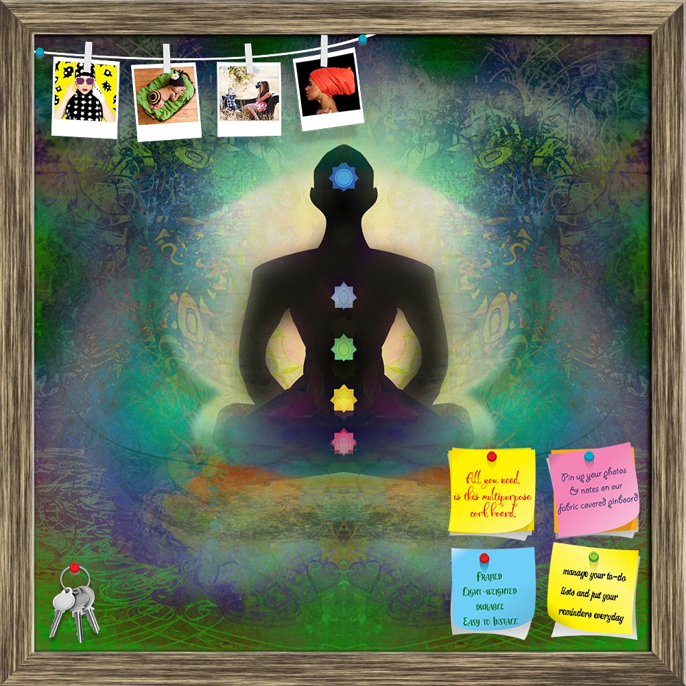 ArtzFolio Yoga Lotus Pose D6 Printed Bulletin Board Notice Pin Board Soft Board | Framed-Bulletin Boards Framed-AZSAO22269582BLB_FR_L-Image Code 5002785 Vishnu Image Folio Pvt Ltd, IC 5002785, ArtzFolio, Bulletin Boards Framed, Traditional, Fine Art Reprint, yoga, lotus, pose, d6, printed, bulletin, board, notice, pin, soft, framed, padmasana, colored, chakra, points, abstraction, aura, background, bamboo, beauty, body, buddha, buddhism, decoration, ease, energy, exercise, graphic, hand, healing, health, in