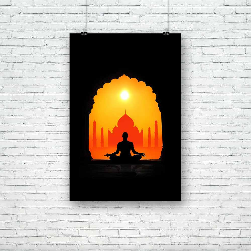Morning Meditation At Taj Unframed Paper Poster-Paper Posters Unframed-POS_UN-IC 5002793 IC 5002793, Ancient, Architecture, Asian, Automobiles, Black, Black and White, Culture, Ethnic, Health, Hinduism, Historical, Indian, Medieval, Religion, Religious, Spiritual, Sunsets, Traditional, Transportation, Travel, Tribal, Vehicles, Vintage, World Culture, morning, meditation, at, taj, unframed, paper, poster, agra, arch, asana, asia, class, dome, emperor, harmony, history, india, islamic, mahal, male, man, mauso