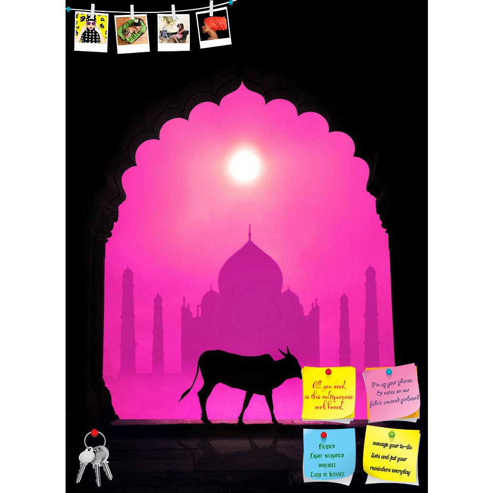 ArtzFolio Cow in front of Taj Mahal Printed Bulletin Board Notice Pin Board Soft Board | Frameless-Bulletin Boards Frameless-AZSAO22435363BLB_FL_L-Image Code 5002801 Vishnu Image Folio Pvt Ltd, IC 5002801, ArtzFolio, Bulletin Boards Frameless, Places, Traditional, Photography, cow, in, front, of, taj, mahal, printed, bulletin, board, notice, pin, soft, frameless, indian, silhouette, arch, background, india, animal, bull, tajmahal, temple, pink, purple, sun, agra, culture, dome, concept, mammal, horn, worshi