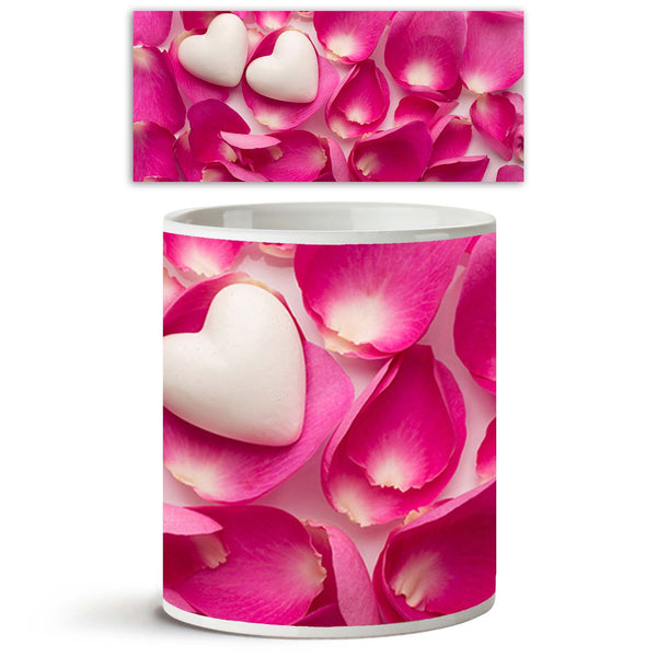 Rose Petals & Hearts Photo Ceramic Coffee Tea Mug Inside White-Coffee Mugs-MUG-IC 5002803 IC 5002803, Abstract Expressionism, Abstracts, Art and Paintings, Black and White, Botanical, Floral, Flowers, Hearts, Holidays, Love, Marble and Stone, Nature, Patterns, Romance, Scenic, Semi Abstract, Space, Wedding, White, rose, petals, photo, ceramic, coffee, tea, mug, inside, flower, and, abstract, arrangement, beautiful, beauty, celebrations, clear, concepts, copy, day, emotions, falling, feelings, fragility, fra