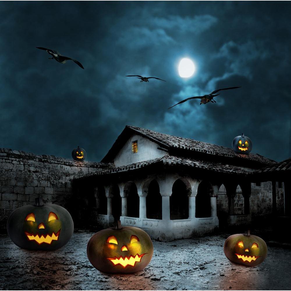 Halloween Night In The Bright Moonlight Canvas Painting Synthetic Frame-Paintings MDF Framing-AFF_FR-IC 5002804 IC 5002804, Animated Cartoons, Art and Paintings, Caricature, Cartoons, Collages, Cross, Fantasy, Festivals, Festivals and Occasions, Festive, Holidays, Illustrations, Marble and Stone, Signs, Signs and Symbols, Symbols, halloween, night, in, the, bright, moonlight, canvas, painting, synthetic, frame, art, autumn, background, bat, card, cartoon, celebration, cemetery, collage, creepy, dark, decora