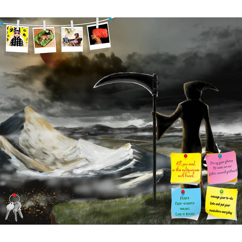 ArtzFolio Halloween Day Printed Bulletin Board Notice Pin Board Soft Board | Frameless-Bulletin Boards Frameless-AZSAO22689281BLB_FL_L-Image Code 5002807 Vishnu Image Folio Pvt Ltd, IC 5002807, ArtzFolio, Bulletin Boards Frameless, Fantasy, Digital Art, halloween, day, printed, bulletin, board, notice, pin, soft, frameless, ghost, stand, precipice, looking, town, art, create, design, digital, painting, holiday, light, moon, moonlight, mountain, night, paint, brush, pumpkin, sketch, pin up board, push pin bo